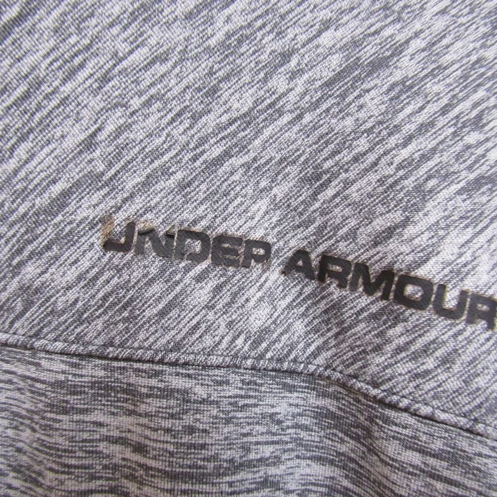 Under Armour Heatgear‎ Loose Heather Black Short Sleeve Golf Polo Shirt Large